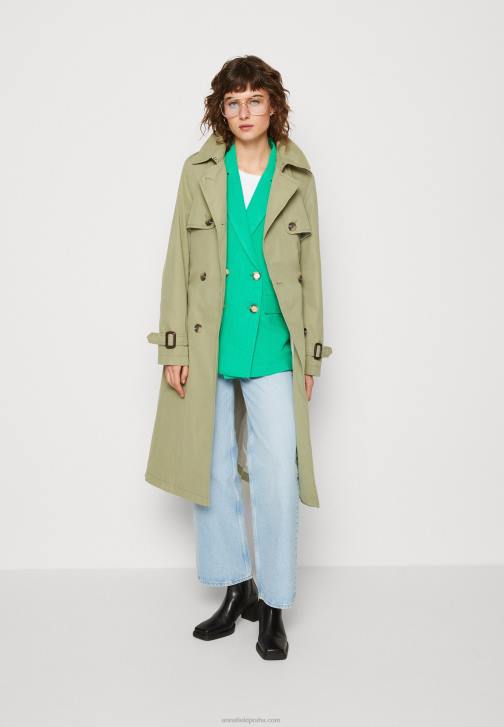 PN6V718 ženy Anna Field krátký kabátek zelený