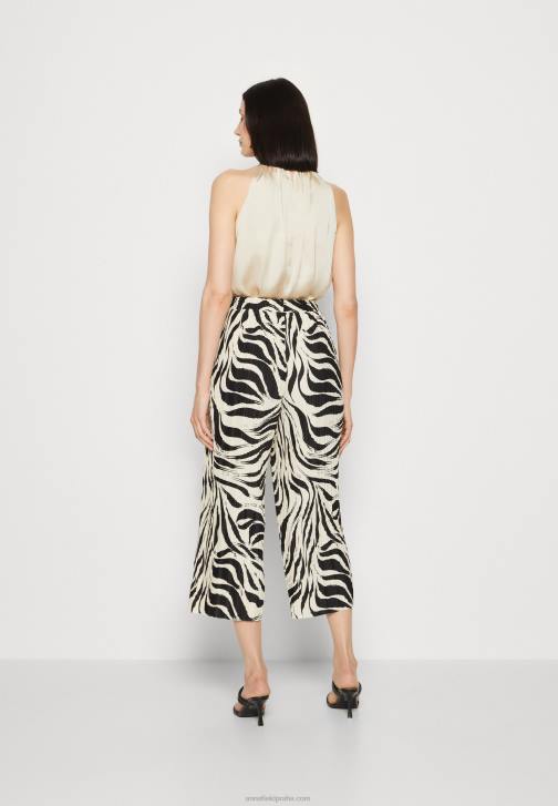 PN6V622 ženy Anna Field kalhoty černé/bílé