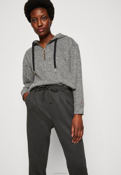 PN6V634 ženy Anna Field kalhoty tmavě šedé skvrnité