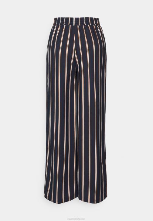 PN6V636 ženy Anna Field kalhoty tmavě modrá/hnědá/bílá