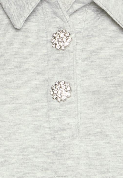 PN6V762 ženy Anna Field mikina melírovaná světle šedá