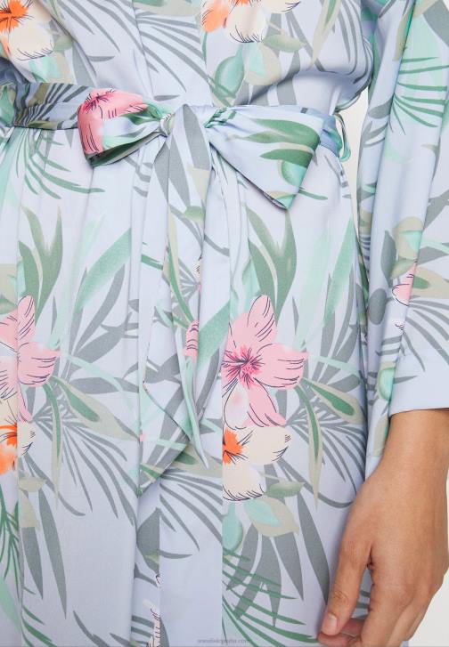 PN6V1090 ženy Anna Field květovaný župan modrý