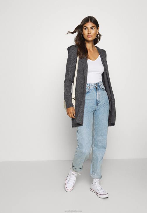 PN6V823 ženy Anna Field cardigan tmavě šedá melanž