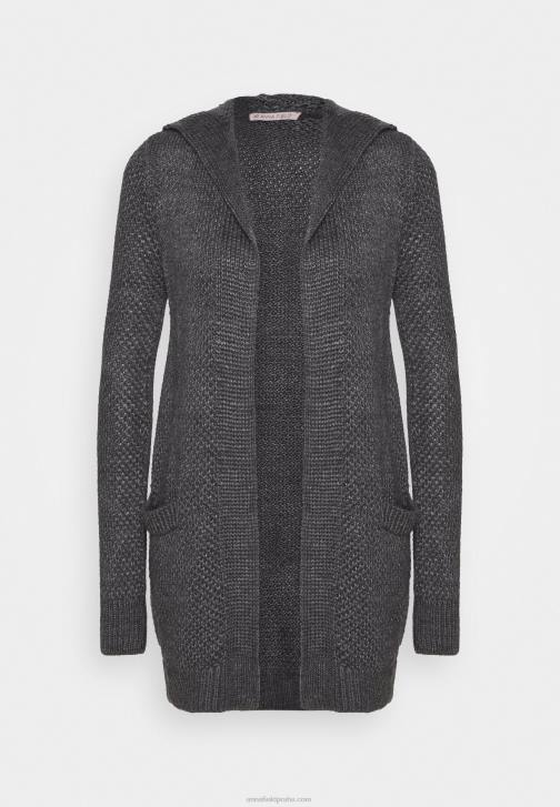 PN6V823 ženy Anna Field cardigan tmavě šedá melanž