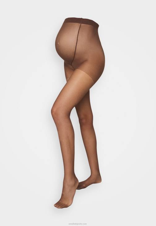 PN6V1100 ženy Anna Field 20 den 2 balení punčochových kalhot tmavě hnědé