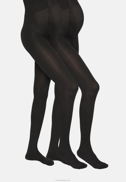 PN6V1101 ženy Anna Field 2pp 100 den těhotenské punčochové kalhoty černé