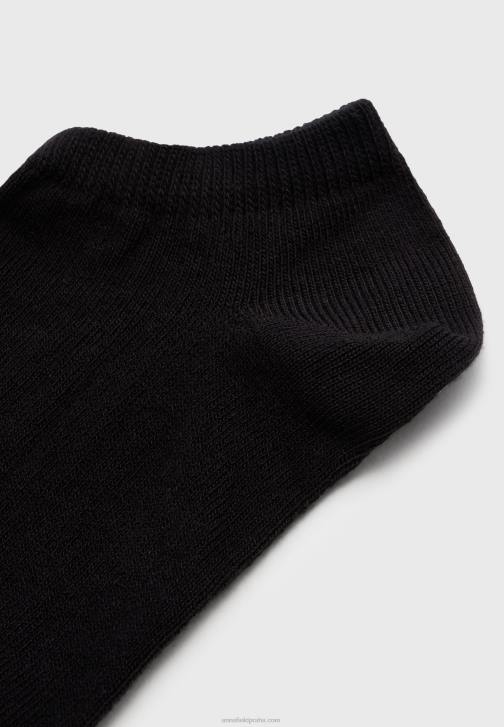 PN6V1132 ženy Anna Field 8 balení černých ponožek