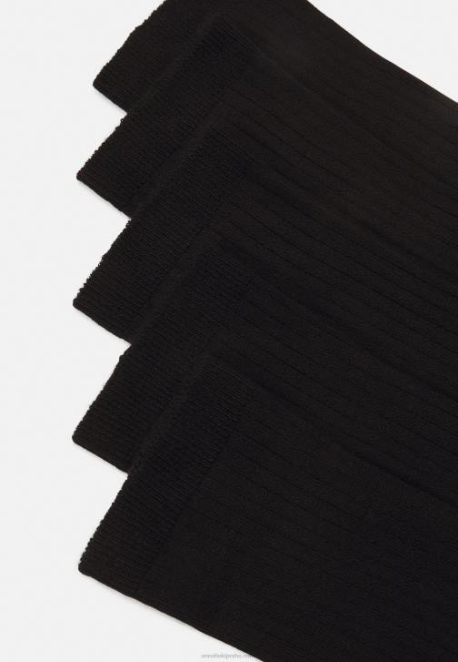 PN6V1143 ženy Anna Field 5 balení černých ponožek