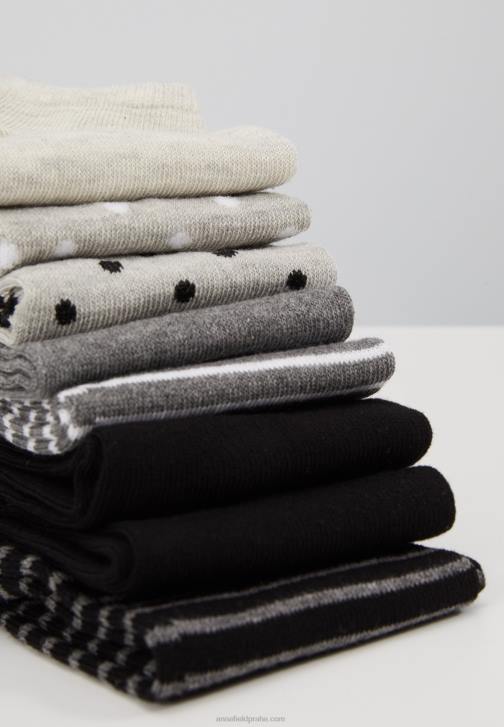 PN6V1144 ženy Anna Field Šedé ponožky s bodovými pruhy