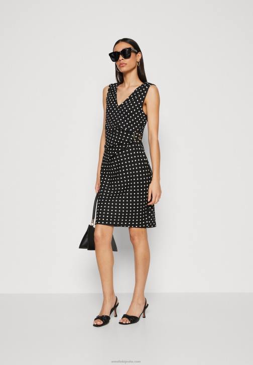 PN6V108 ženy Anna Field žerzejové šaty černo/bílé