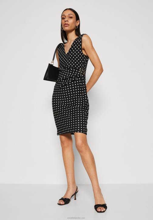 PN6V108 ženy Anna Field žerzejové šaty černo/bílé