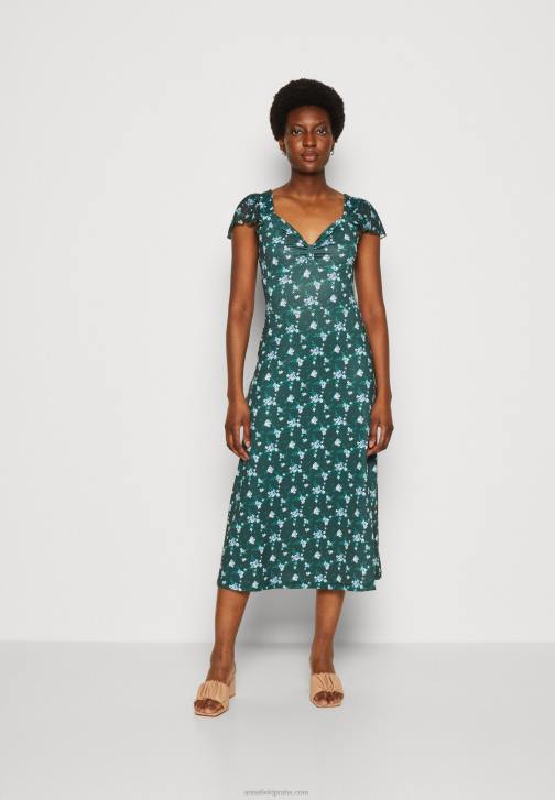 PN6V110 ženy Anna Field žerzejové šaty zelené/vícebarevné