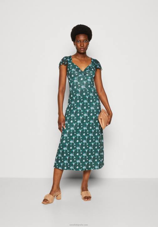 PN6V110 ženy Anna Field žerzejové šaty zelené/vícebarevné