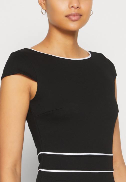 PN6V113 ženy Anna Field žerzejové šaty černo/bílé