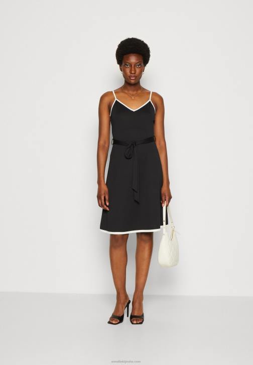 PN6V115 ženy Anna Field žerzejové šaty černo/bílé