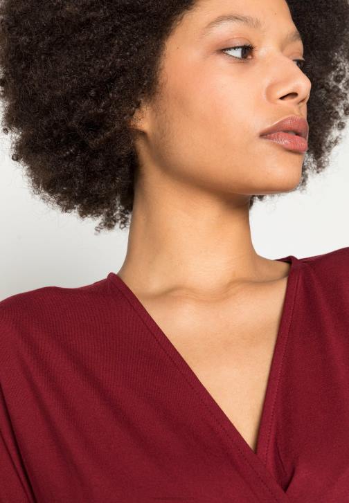 PN6V118 ženy Anna Field žerzejové šaty bordó