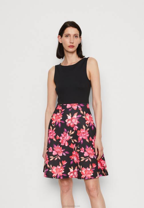 PN6V11 ženy Anna Field denní šaty černá/červená/fialová