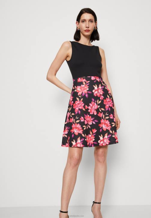 PN6V11 ženy Anna Field denní šaty černá/červená/fialová