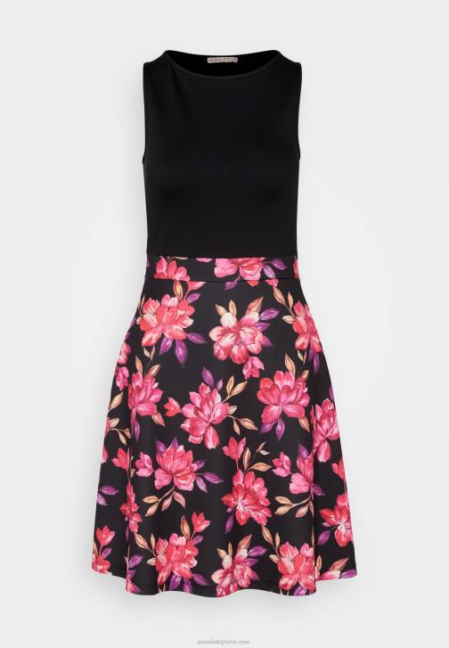 PN6V11 ženy Anna Field denní šaty černá/červená/fialová