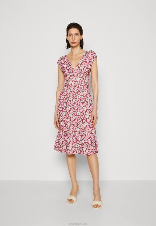 PN6V123 ženy Anna Field žerzejové šaty hnědá/béžová/růžová