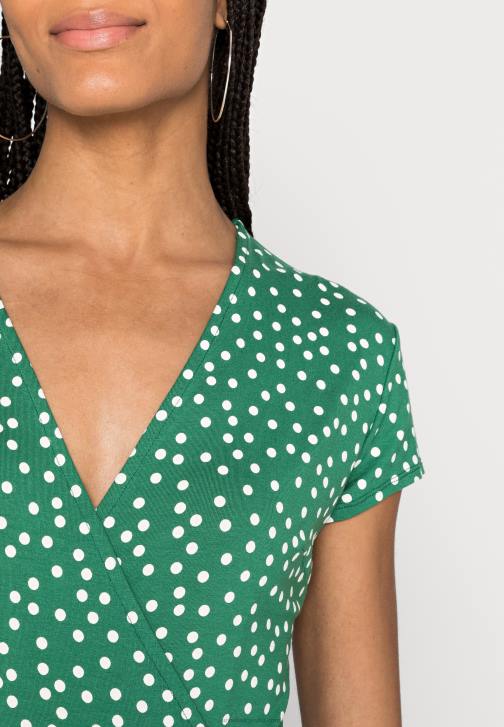 PN6V134 ženy Anna Field žerzejové šaty zeleno/bílé