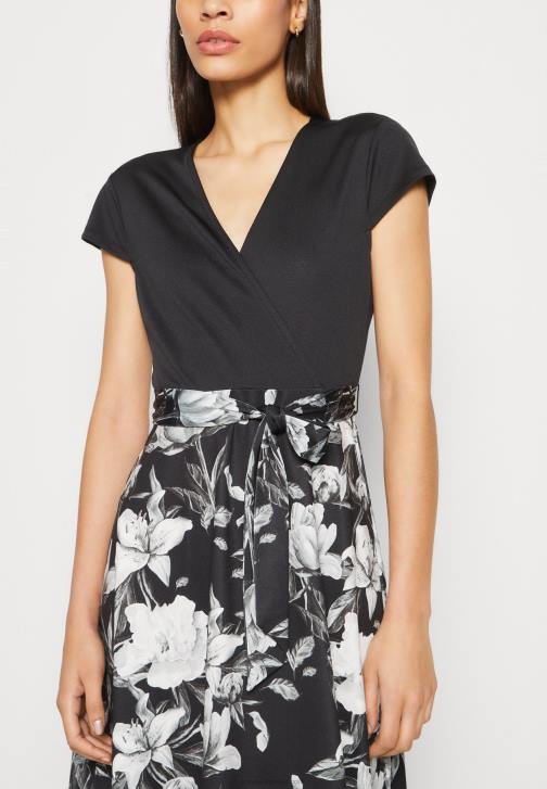 PN6V156 ženy Anna Field žerzejové šaty černo/šedo/bílé