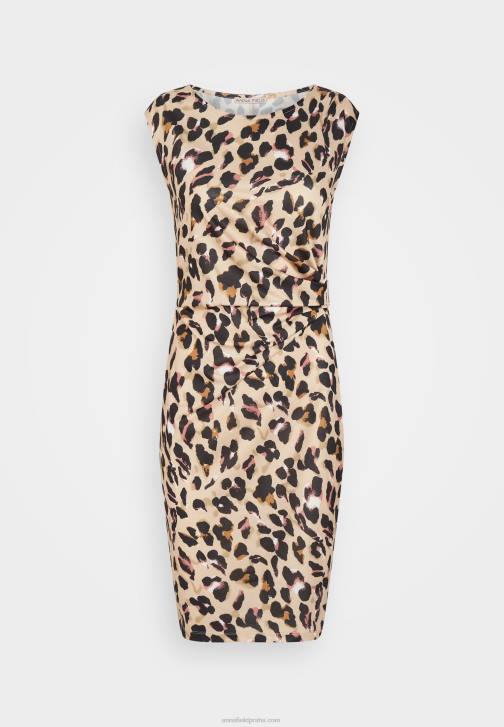 PN6V161 ženy Anna Field žerzejové šaty černé/béžové/vícebarevné