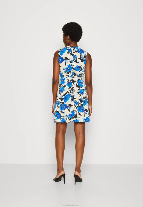 PN6V166 ženy Anna Field žerzejové bílo/modré šaty