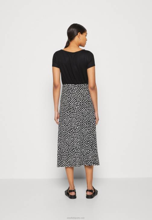 PN6V171 ženy Anna Field žerzejové šaty černo/bílé