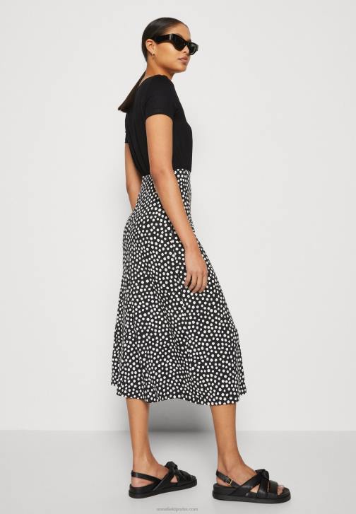 PN6V171 ženy Anna Field žerzejové šaty černo/bílé