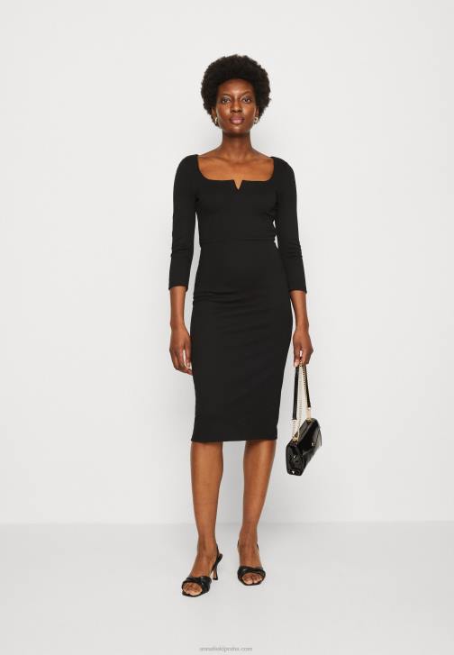 PN6V178 ženy Anna Field žerzejové šaty černé