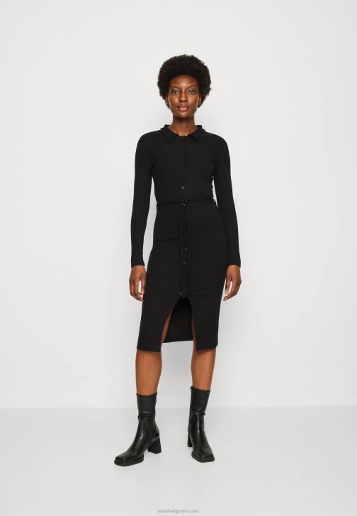 PN6V183 ženy Anna Field žerzejové šaty černé