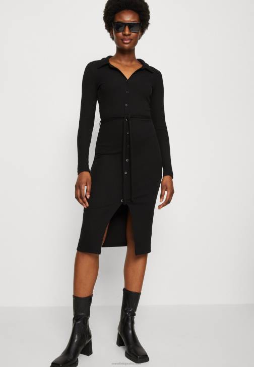 PN6V183 ženy Anna Field žerzejové šaty černé