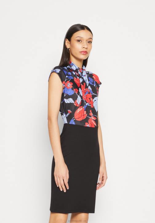 PN6V184 ženy Anna Field žerzejové šaty černo/červená/modrá