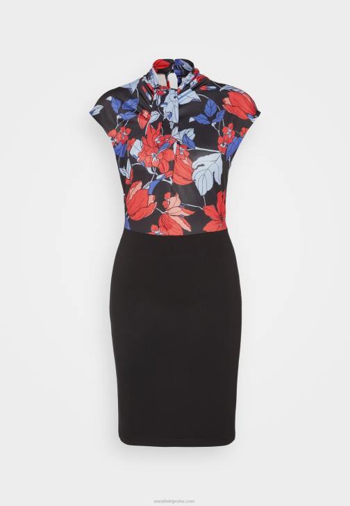 PN6V184 ženy Anna Field žerzejové šaty černo/červená/modrá