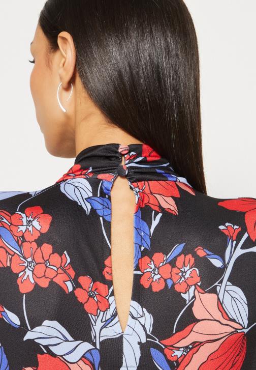 PN6V184 ženy Anna Field žerzejové šaty černo/červená/modrá