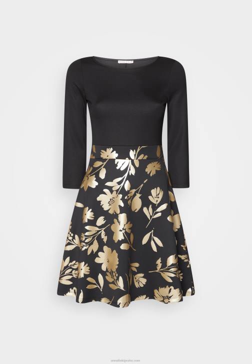 PN6V186 ženy Anna Field žerzejové šaty z černého zlata