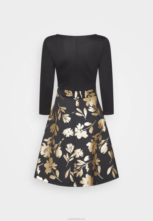 PN6V186 ženy Anna Field žerzejové šaty z černého zlata