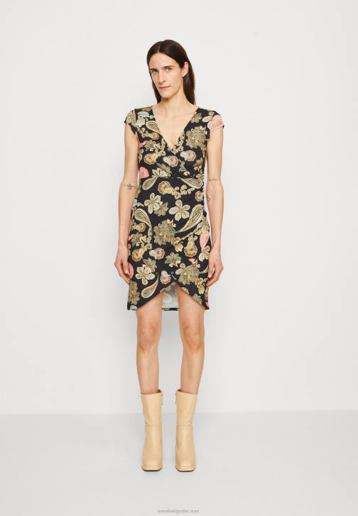 PN6V189 ženy Anna Field žerzejové šaty černé/vícebarevné