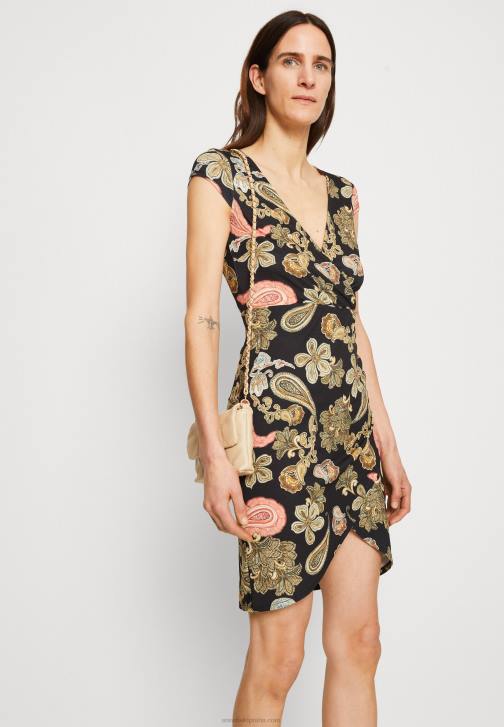 PN6V189 ženy Anna Field žerzejové šaty černé/vícebarevné