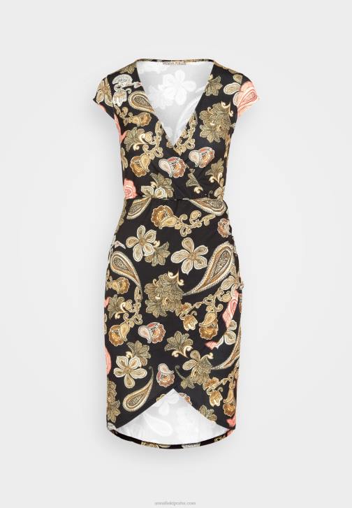 PN6V189 ženy Anna Field žerzejové šaty černé/vícebarevné