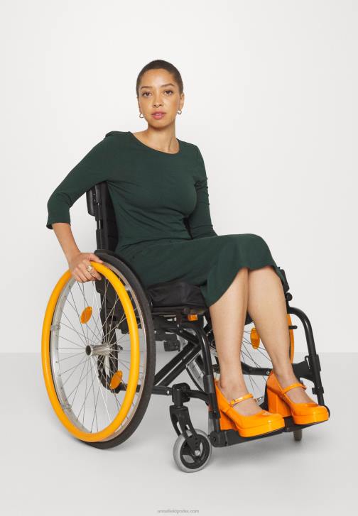 PN6V190 ženy Anna Field žerzejové šaty tmavě zelené