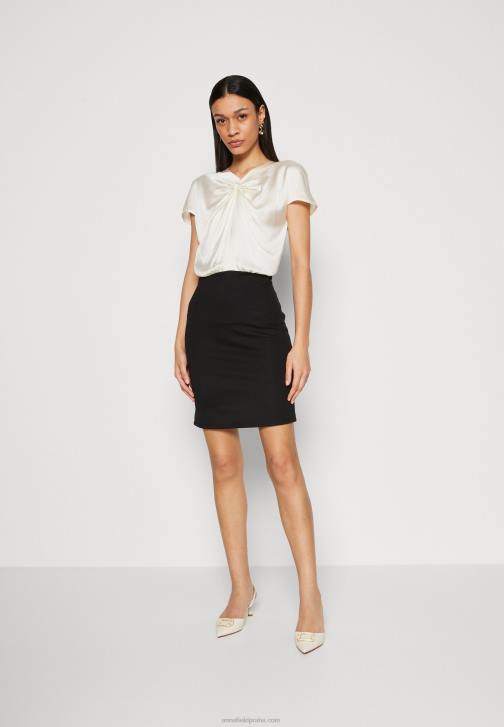 PN6V195 ženy Anna Field střídavě bílé/černé šaty