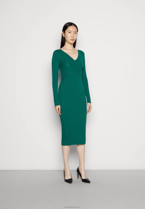 PN6V196 ženy Anna Field v ausschnitt bodycon midi strickkleid shift dress green