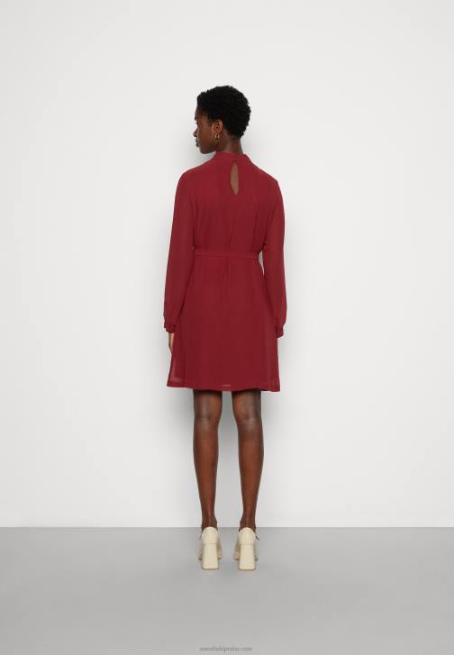 PN6V1 ženy Anna Field denní šaty tmavě červené