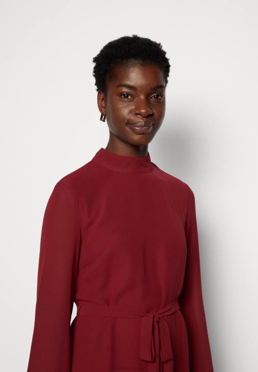 PN6V1 ženy Anna Field denní šaty tmavě červené