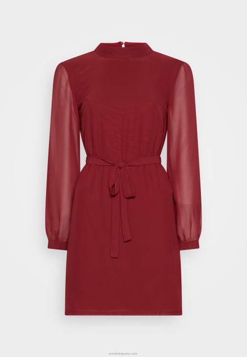 PN6V1 ženy Anna Field denní šaty tmavě červené