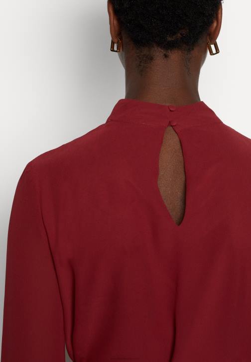 PN6V1 ženy Anna Field denní šaty tmavě červené