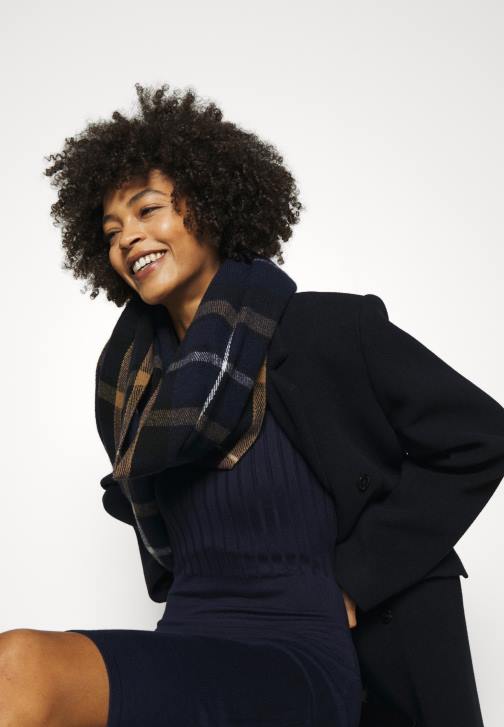 PN6V205 ženy Anna Field crew ausschnitt ripp top bodycon mini strickkleid shift šaty tmavě modré