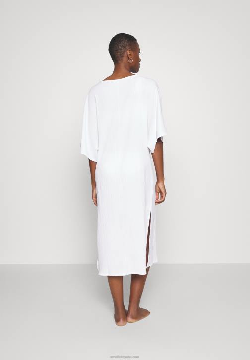 PN6V222 ženy Anna Field v přední plážové šaty maxi šaty weiss